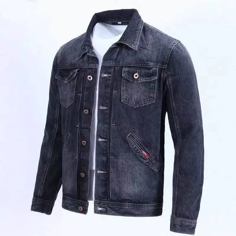 MIHIAR Men's Denim Jacket - Casual Blue Button Pocket, Autumn Style - Buy Center