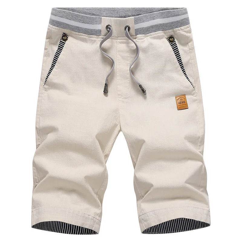 FAVOCENT Men's Summer Casual Cotton Bermuda Shorts - Drawstring Waist - Buy Center