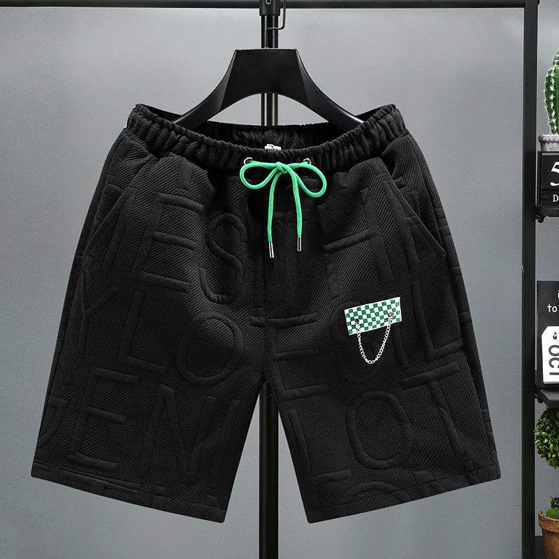 Men's Solid Color Drawstring Shorts - Casual Elastic Waist with Pockets - Buy Center