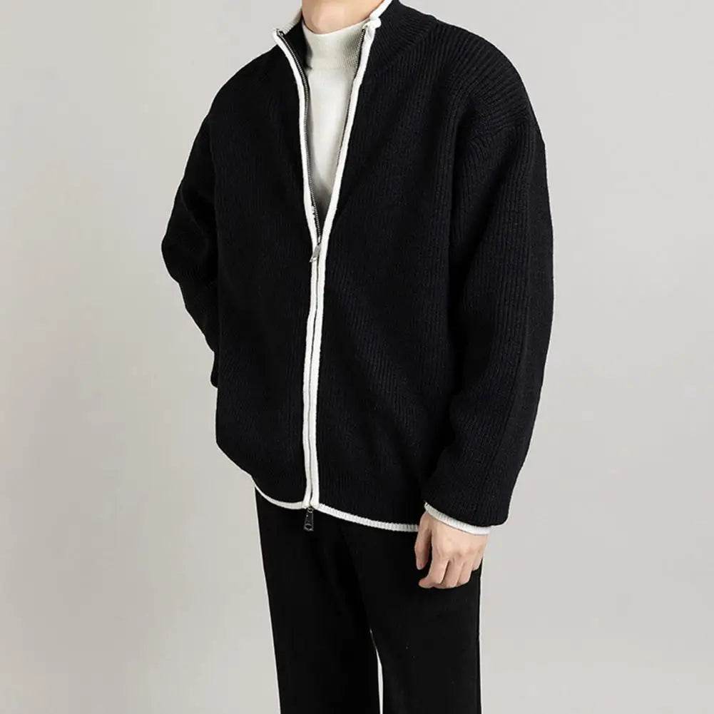 SANWOOD Men's Wool Knit Cardigan Coat - Trendy Three-Color Design - Buy Center