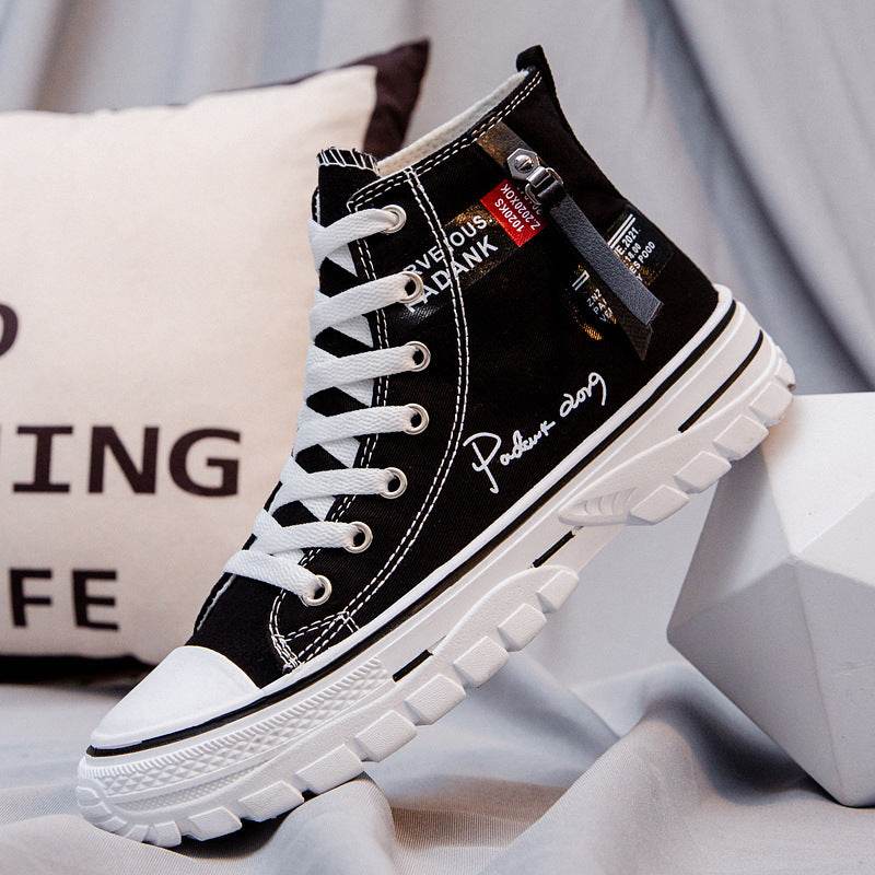 Casual Men's High Top Canvas Sneakers - Stylish Vulcanize Shoes 2025 - Buy Center