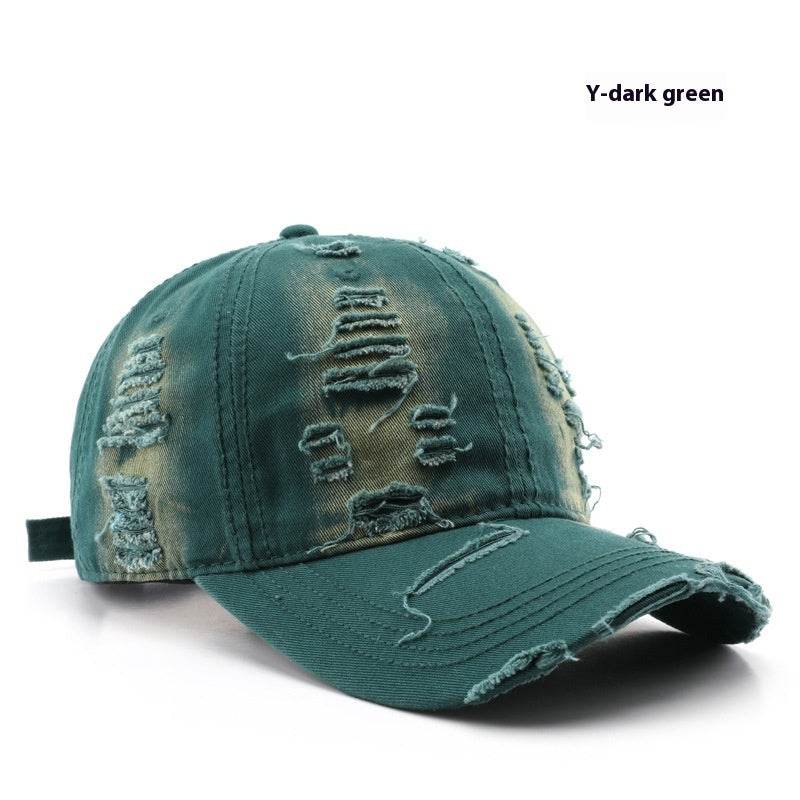 Retro Pure Color Washed Baseball Cap - Stylish UV Protection & Comfort - Buy Center