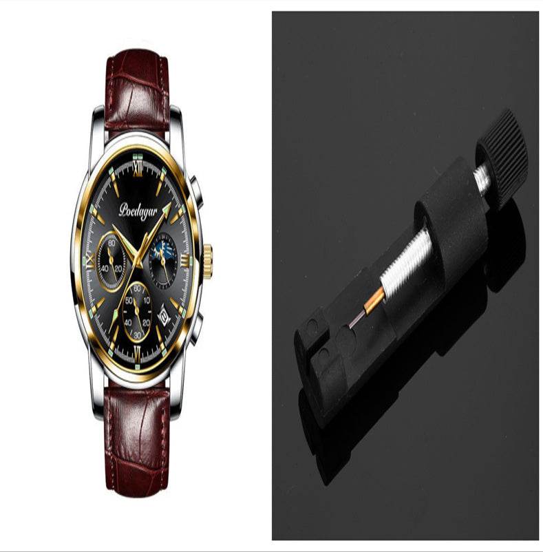 Multifunctional Men's Waterproof Watch - Luminous Quartz Style from Buycenter - Buy Center