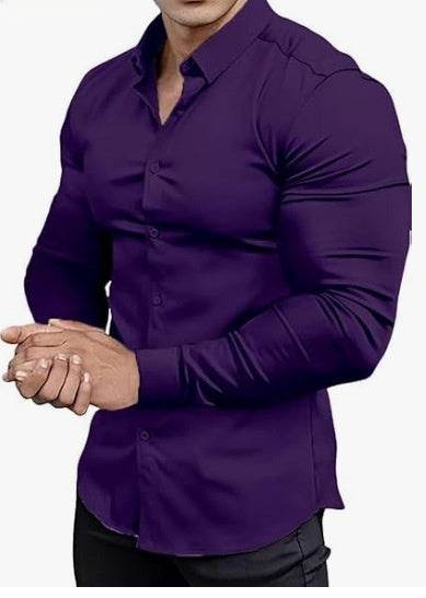 Men's Non-Ironing Casual Shirt - Anti-Wrinkle, Four-Sided Stretch Fabric - Buy Center
