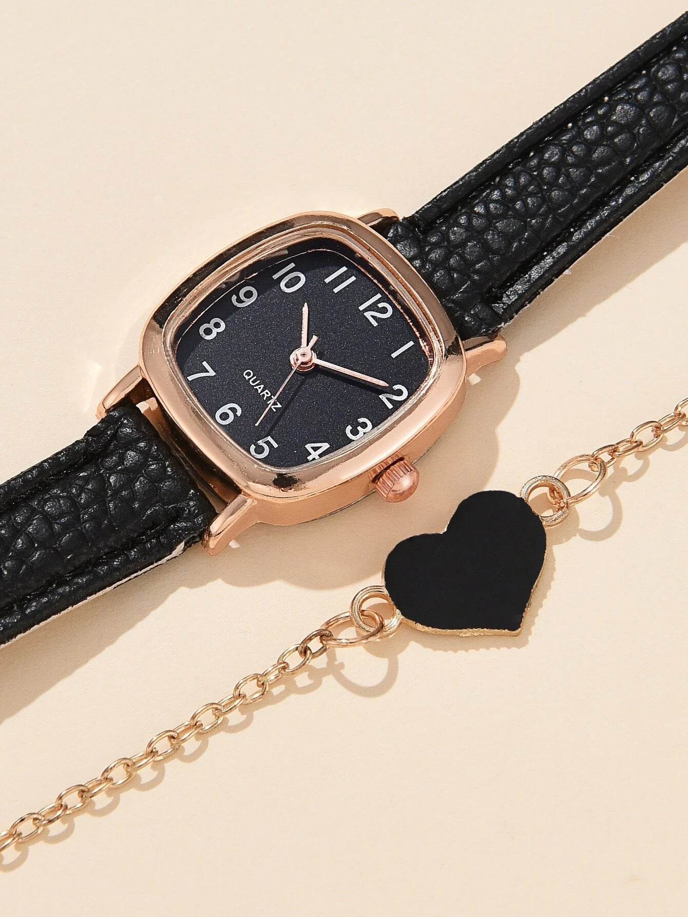 Buy Center Retro Women's Watch - Elegant Square Plate & Imitation Leather - Buy Center