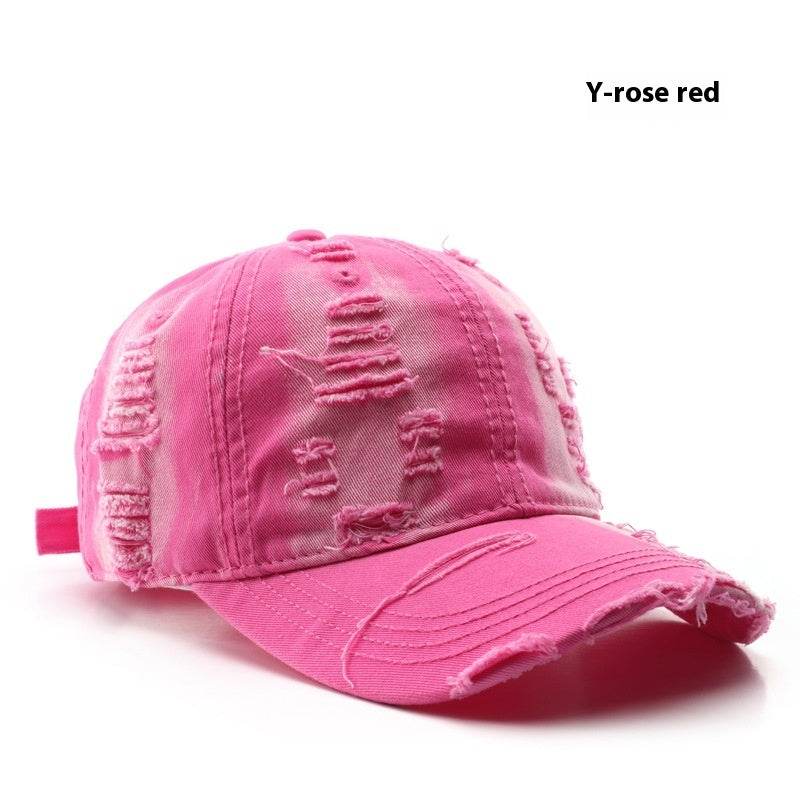 Retro Pure Color Washed Baseball Cap - Stylish UV Protection & Comfort - Buy Center