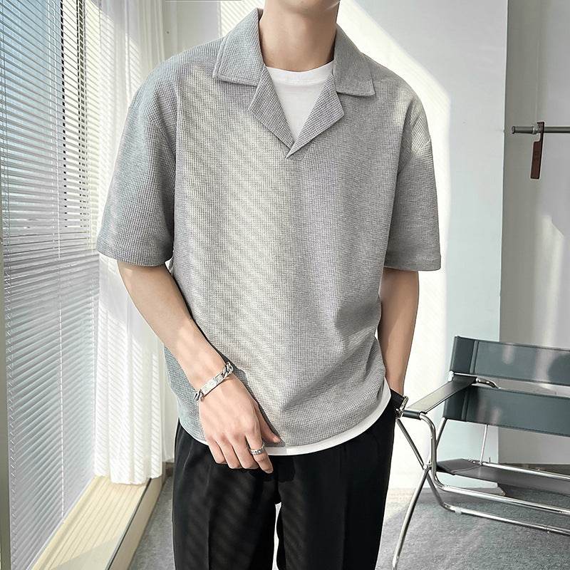 Buycenter Plain Short Sleeve Polo - Loose Fit for Teenagers - Summer Style - Buy Center