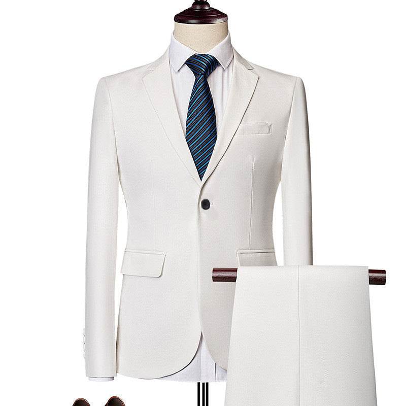 Buycenter Slim-Fit Three-Piece Suit Set - Korean Formal Wear for Winter - Buy Center