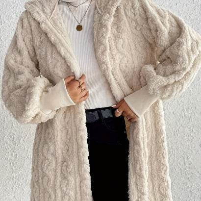 Hooded Double-Sided Plush Long Coat - Stylish Winter Fashion for Women - Buy Center