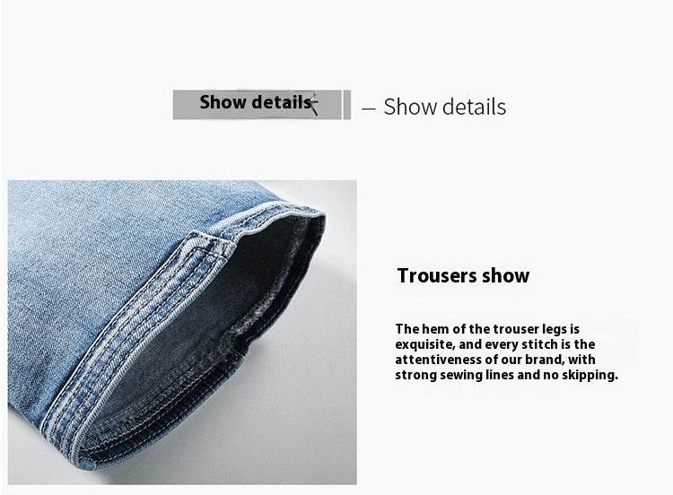 Slim Fit Cropped Denim Shorts for Men - Light Blue Casual Summer Wear - Buy Center