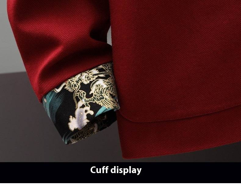 Buycenter Embroidered Chinese Coat - Stylish Buckle Design in Various Colors - Buy Center