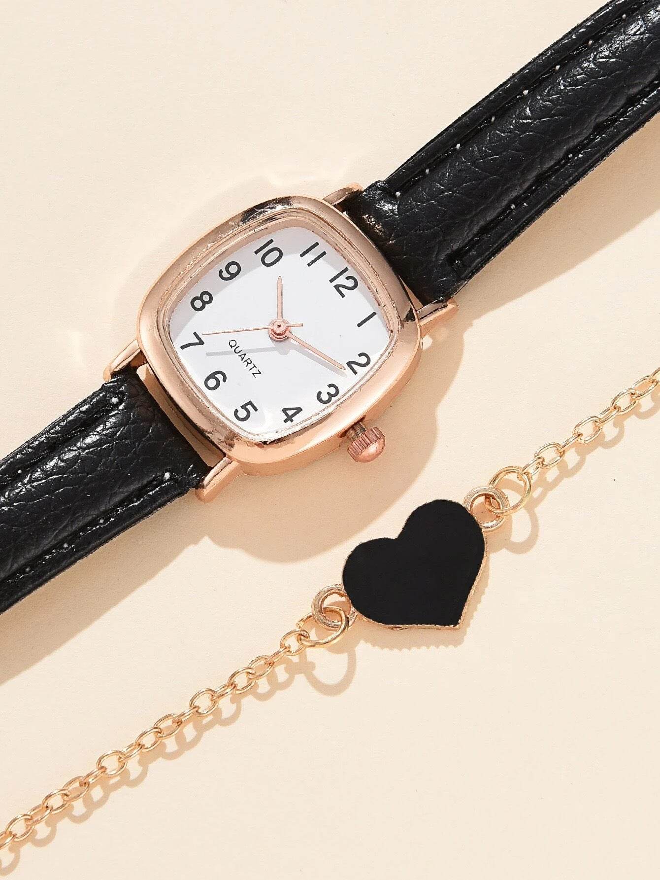Buy Center Retro Women's Watch - Elegant Square Plate & Imitation Leather - Buy Center