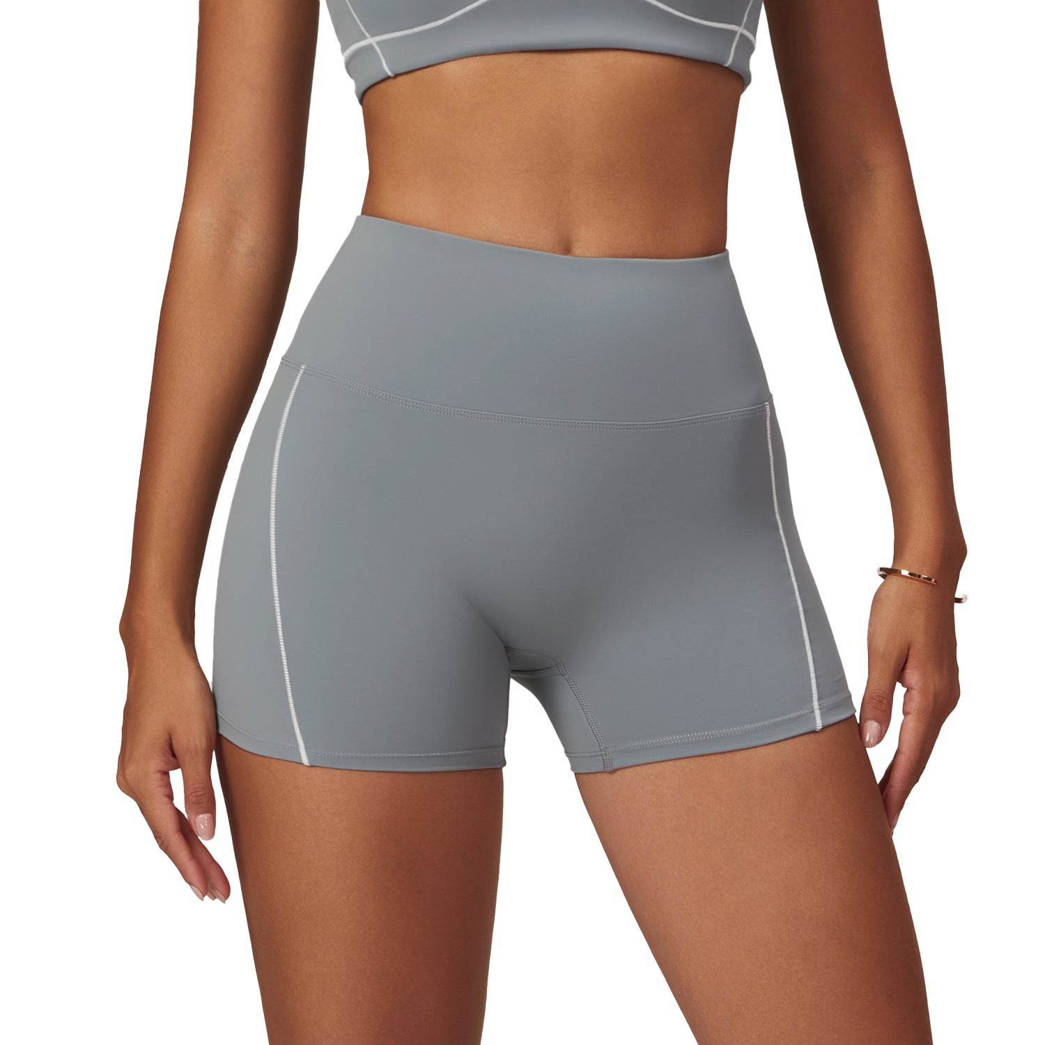 Personalized Yoga Fitness Shorts for Women - Stylish Black, Gray, Pink, Blue - Buy Center