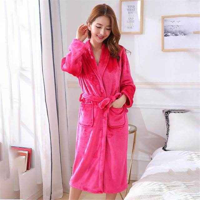 Elegant Winter Flannel Robe Gown - Cozy Men’s Sleepwear for 2025