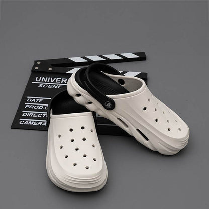 Men's Two-Tone Beach Hole Shoes - Breathable EVA Slippers for Summer - Buy Center