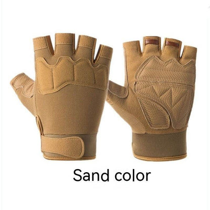 Camouflage Short Finger Gloves - Unisex for Motorcycle Riding & Outdoor Use - Buy Center