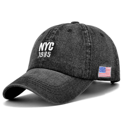 Buycenter Men's Denim Baseball Cap - Adjustable Peaked Hat for Summer - Buy Center