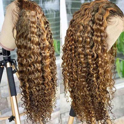 Real Hair Highlighting Lace Frontal Wig - 180% Density for Full Volume - Buy Center