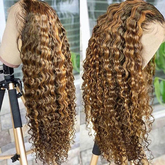 Real Hair Highlighting Lace Frontal Wig - 180% Density for Full Volume - Buy Center