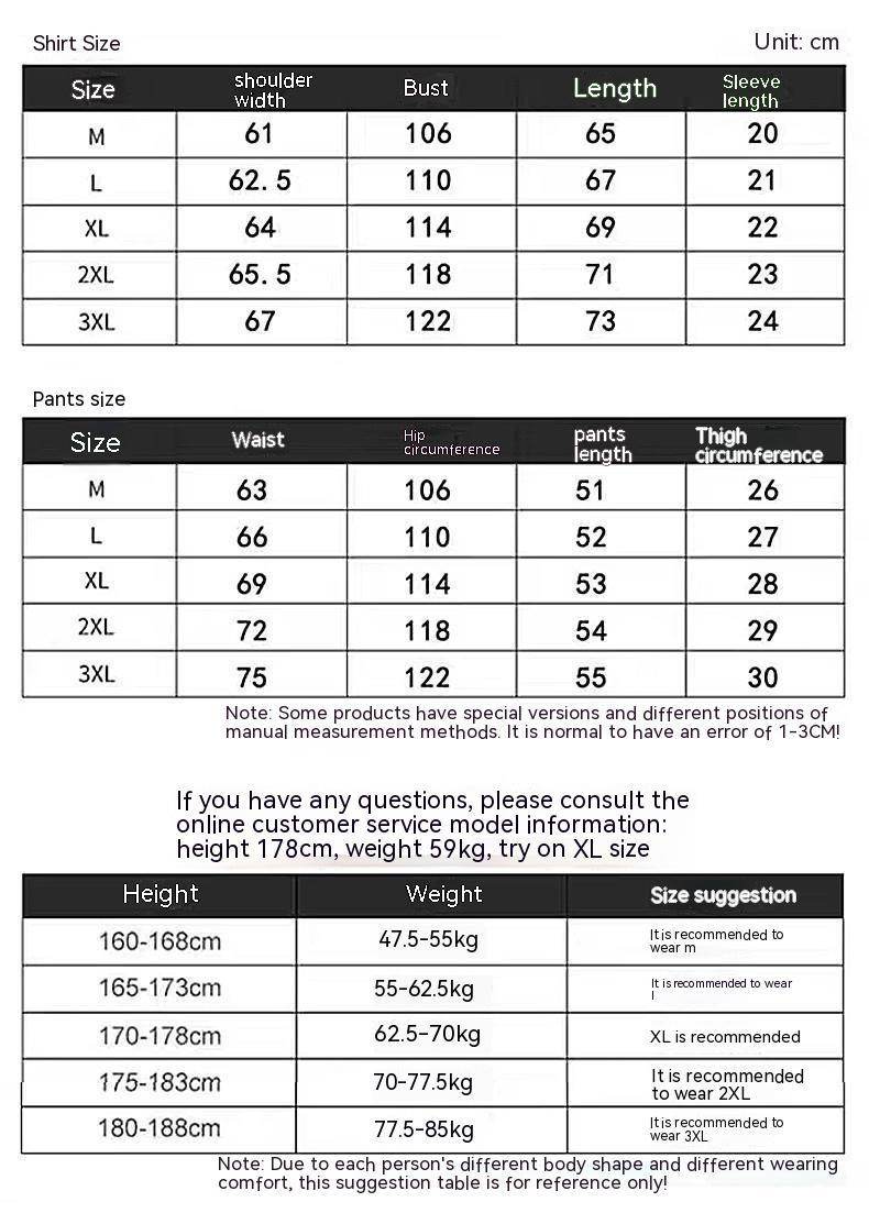 Buycenter Men's Casual Short-Sleeved Summer Suit - Loose Fit, Geometric Style - Buy Center