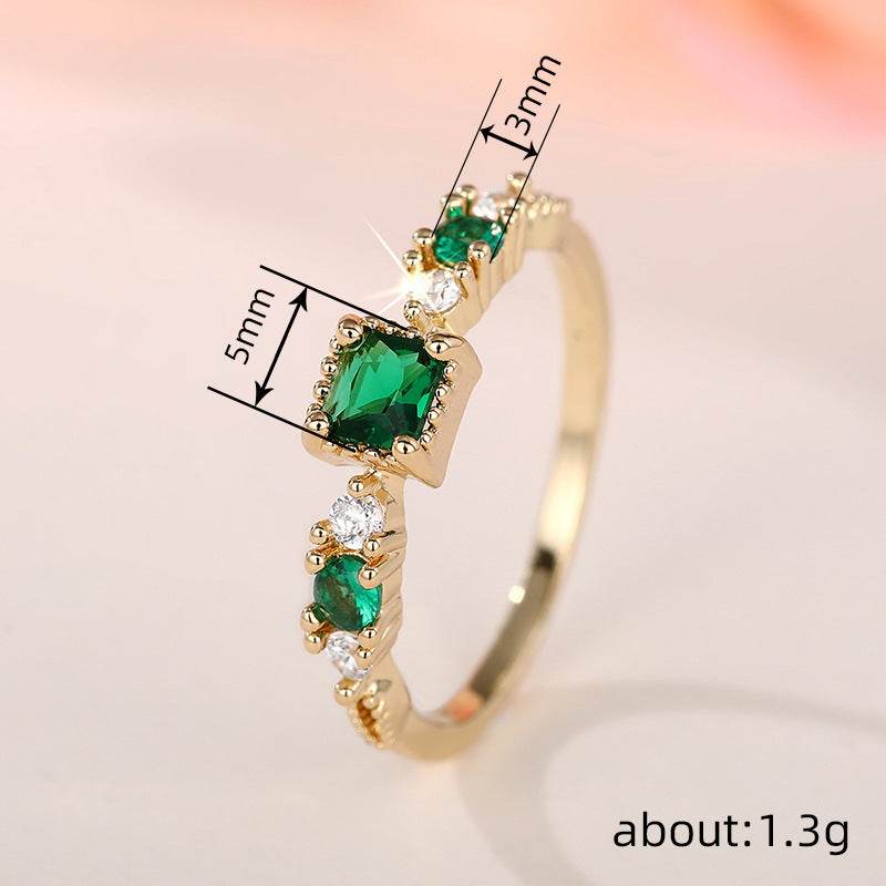 Buycenter Geometric Female Ring - Fashionable Yellow Gold Copper Jewelry - Buy Center