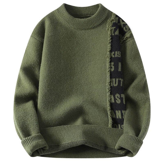 Men's Casual Pullover Sweater - All-Season Style in White, Black, Green - Buy Center