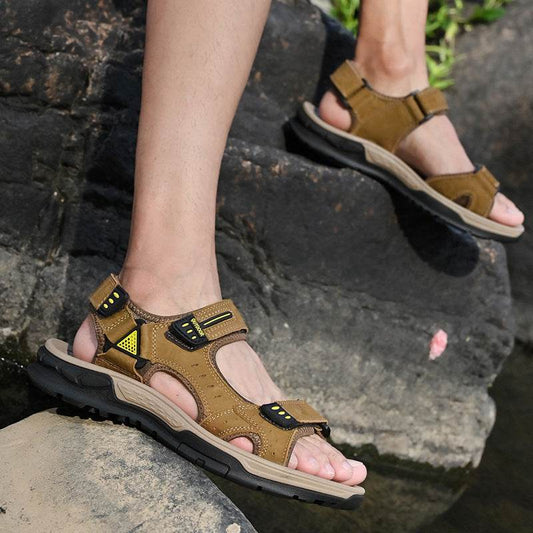 Premium Lightweight Cowhide Beach Shoes for Men - Non-Slip Sandals - Buy Center