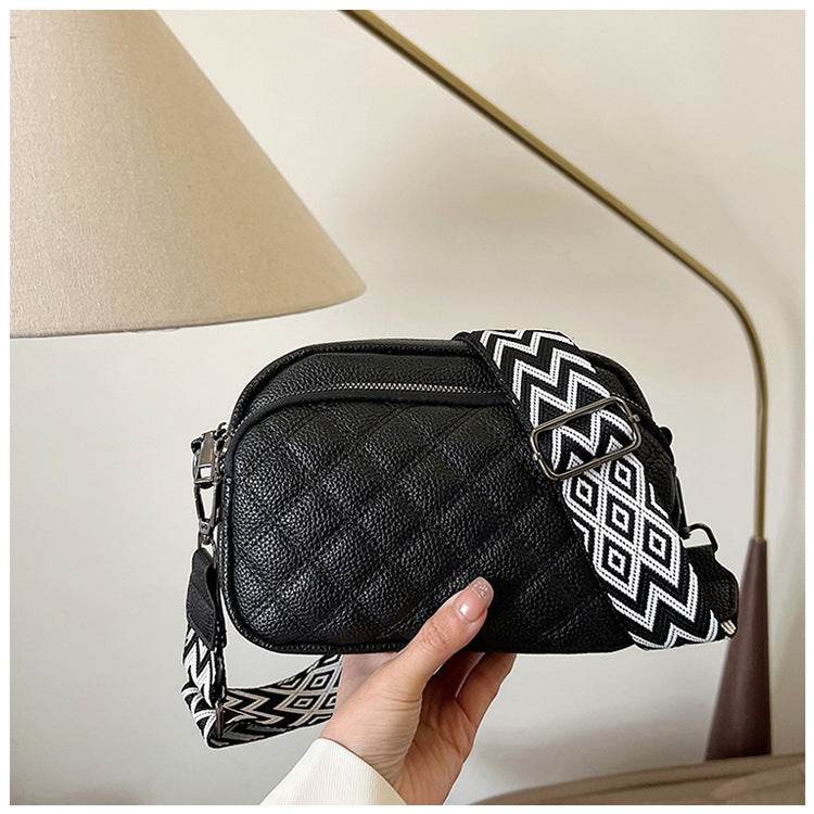 Buycenter Soft Leather Shoulder Messenger Bag - All-Match Diamond Pattern - Buy Center