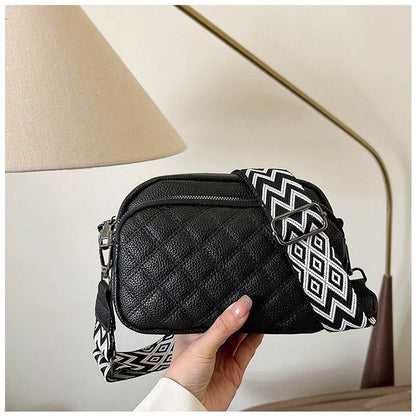 Buycenter Soft Leather Shoulder Messenger Bag - All-Match Diamond Pattern - Buy Center