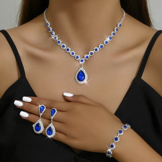 Buy Center Fashion Jewelry Set - Bridal Necklace, Earrings, and Bracelet - Buy Center