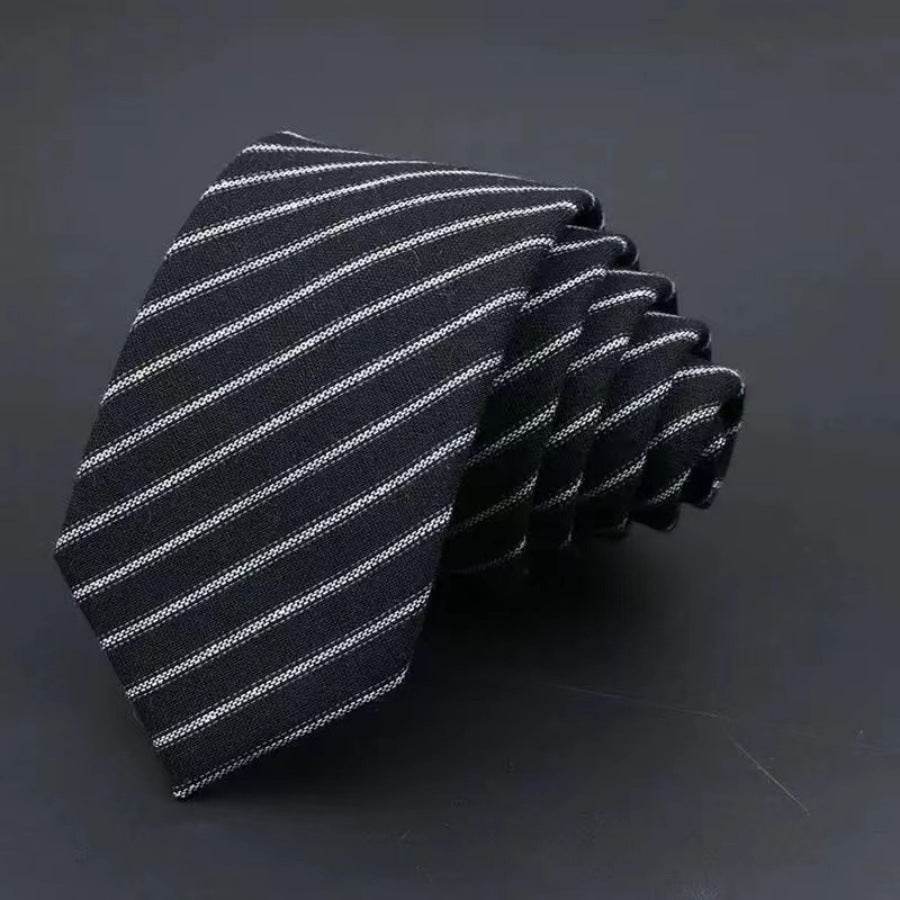 Elegant Thickened Sanded Men's Tie - Striped Solid Color for 2025 Style - Buy Center