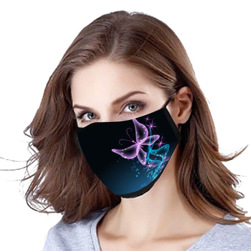 Butterfly Print Cotton Face Mask - Washable, Stylish, Comfortable Design - Buy Center