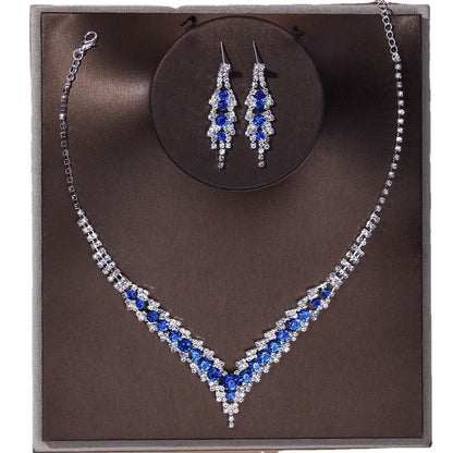 Buycenter Women's Minimalist Crystal Necklace Set - Fashion Jewelry - Buy Center