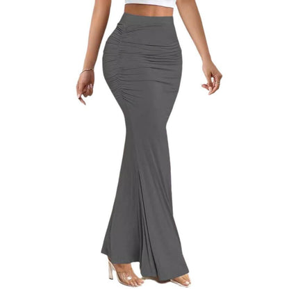 Sexy Slim Hip Pleated Long Dress - European & American Style Fashion - Buy Center