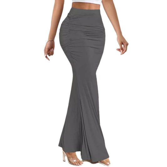 Sexy Slim Hip Pleated Long Dress - European & American Style Fashion - Buy Center