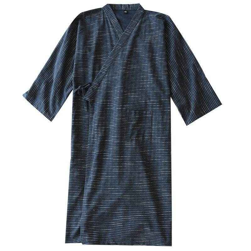 Summer Jacquard Gauze Cotton Kimono Bathrobe - Lightweight & Stylish Design