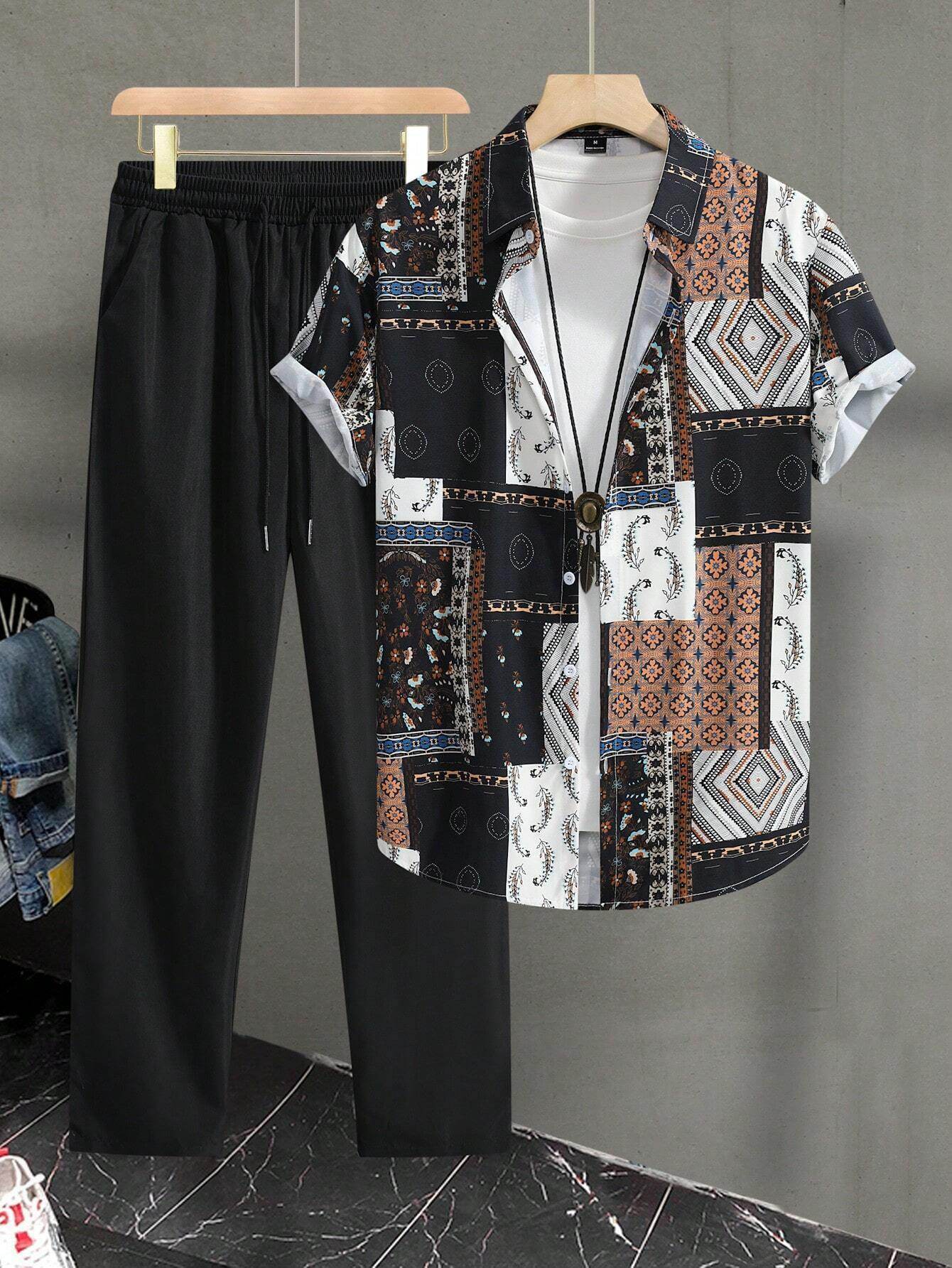 Ethnic Style Casual Shirt & Trousers Suit for Men - Premium Comfort & Style - Buy Center