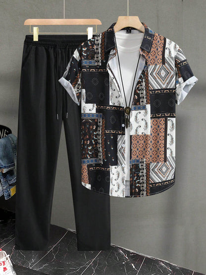 Ethnic Style Casual Shirt & Trousers Suit for Men - Premium Comfort & Style - Buy Center