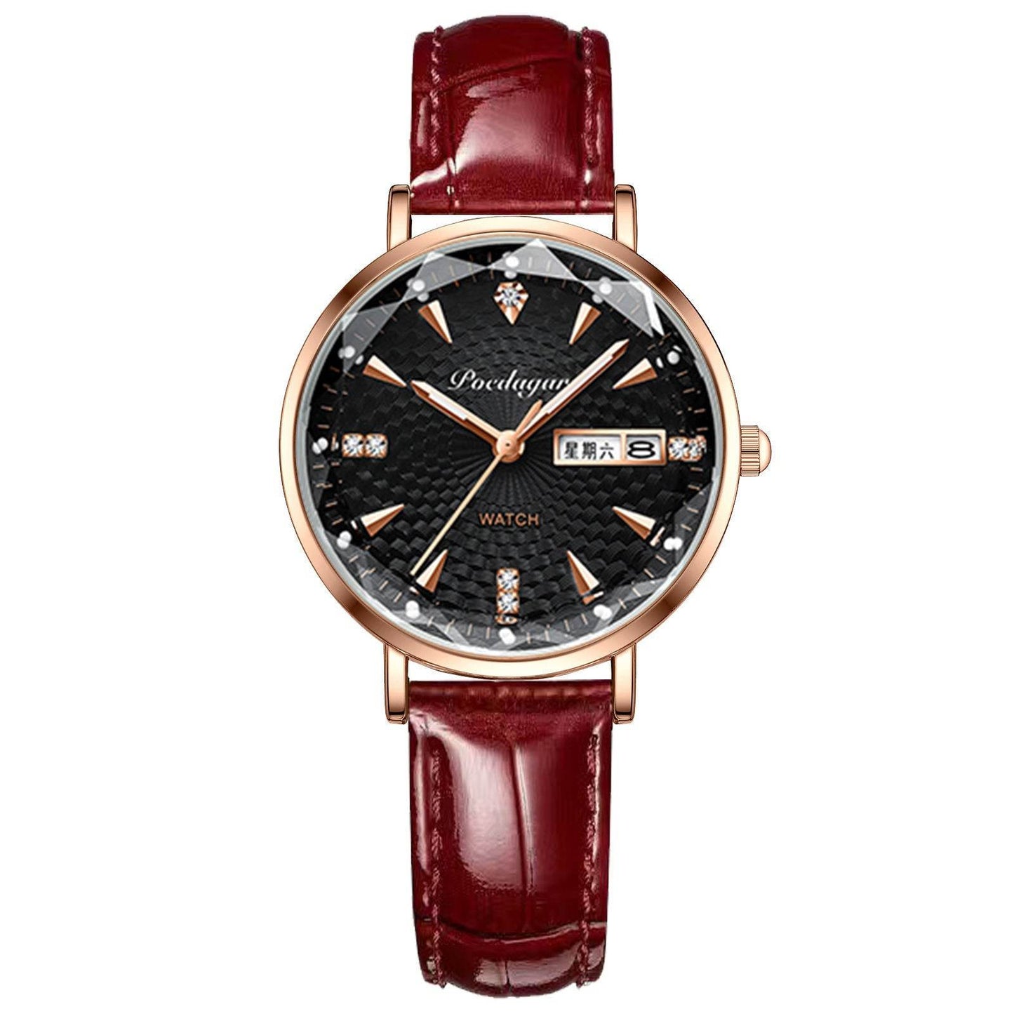 Stylish Women's Quartz Watch - Waterproof Design & Double Calendar Feature - Buy Center