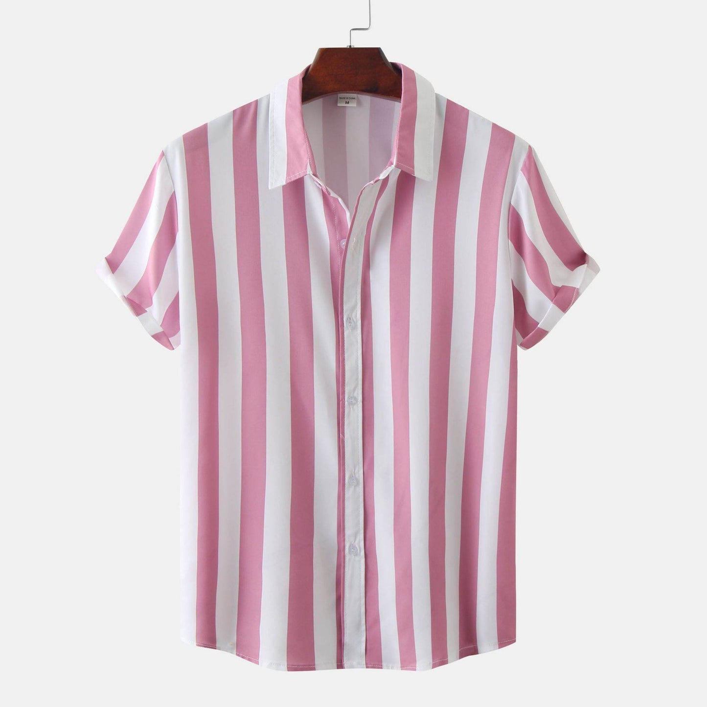 Men's 3D Printed Short Sleeve Shirt - Casual Cotton Blend Cardigan 2025 - Buy Center