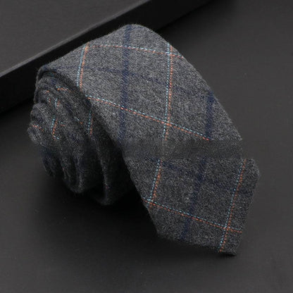 Korean Artificial Woolen Necktie for Men - Casual & Formal Accessory 2025 - Buy Center