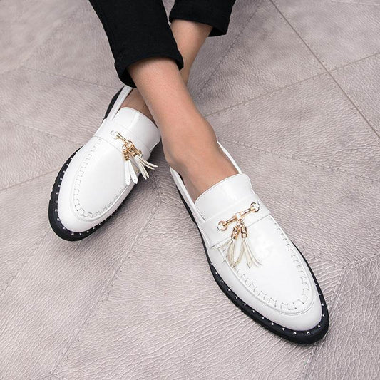 Men's Casual Pointed Leather Shoes - Trendy Solid Colors for 2025 - Buy Center