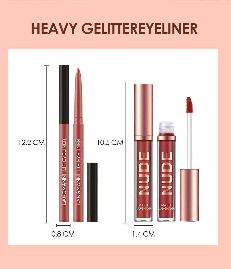 12 Pcs Matte Lipstick & Lip Liner Set - Waterproof Long Lasting Makeup - Buy Center