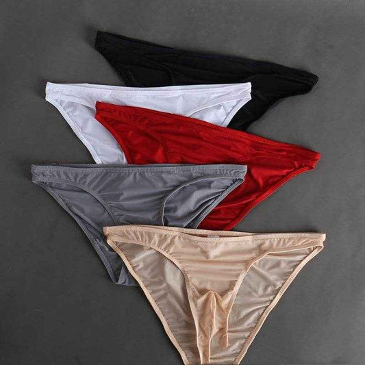 Low Waist Transparent Men's Briefs - Breathable & Quick-Drying Comfort