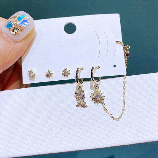 Stylish European & American Earrings Suit - Gold Plated Elegance 2025 - Buy Center