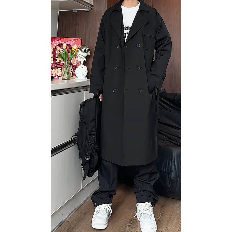 Korean Style Over-the-Knee Men's Loose Top - Trendy Cotton Blend Fashion - Buy Center