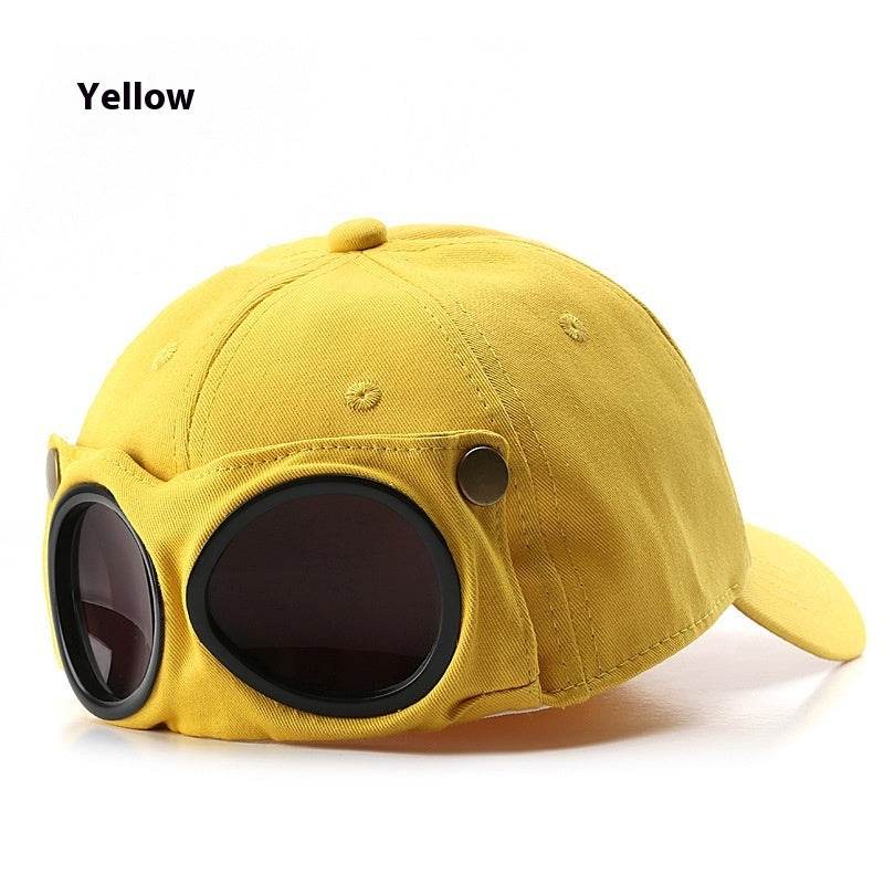 Personalized Pilot Hat with Sunglasses - Stylish Peaked Cap for Summer - Buy Center