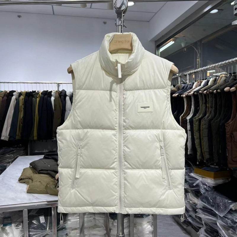 Men's Youth Stand Collar Down Vest - Stylish, Warm & Versatile Fashion - Buy Center