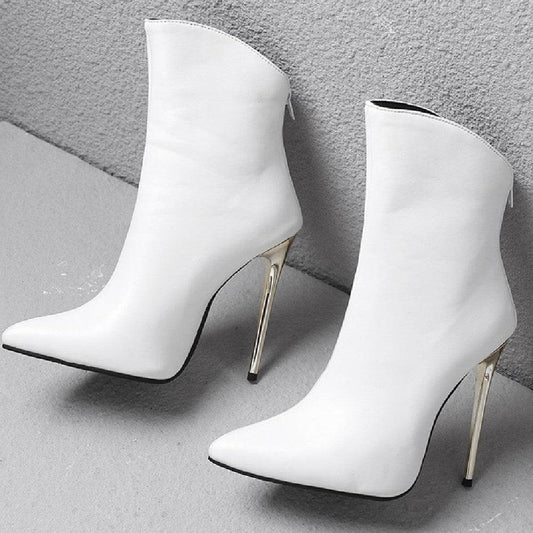 Buycenter Women's Stiletto Ankle Boots - Suede, Solid Color Styles - Buy Center