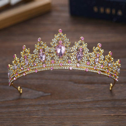 Buycenter Rhinestone Dark Crown - Baroque Halloween Dress-up Accessories - Buy Center
